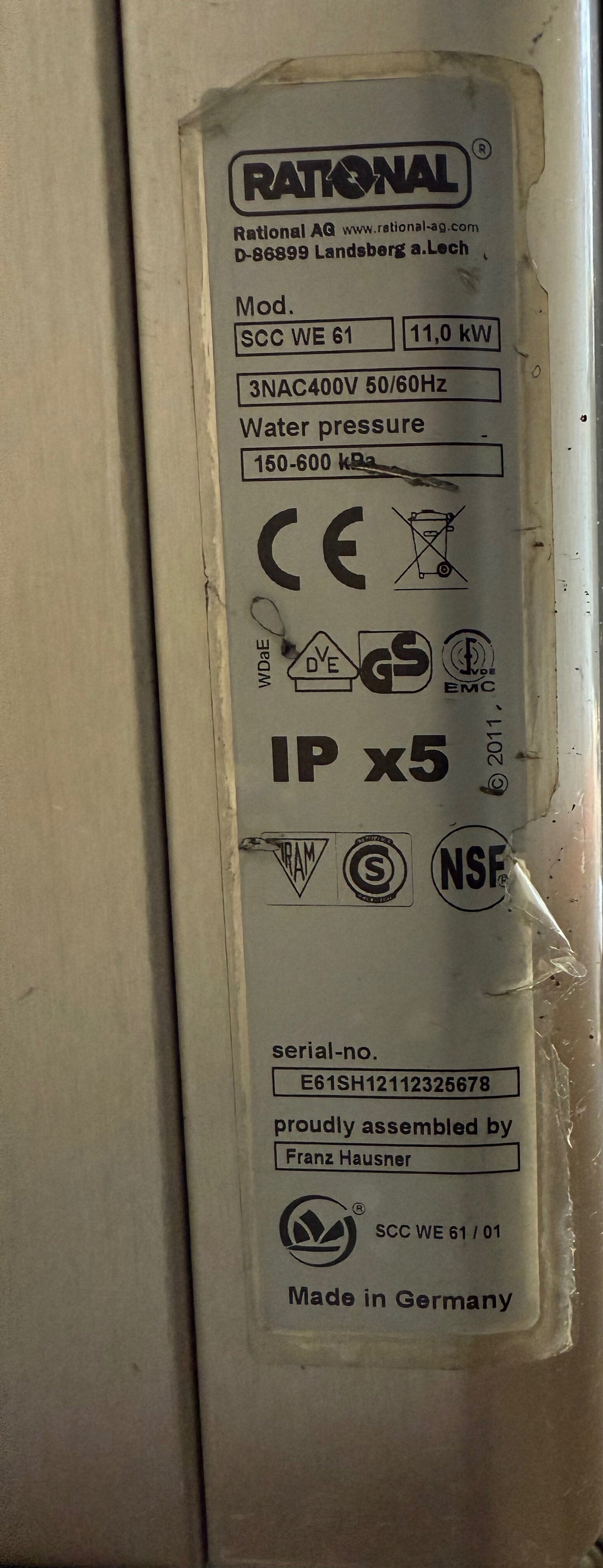 Rational SCC WE 6 Grid 3 Phase Electric (reverse hinge)