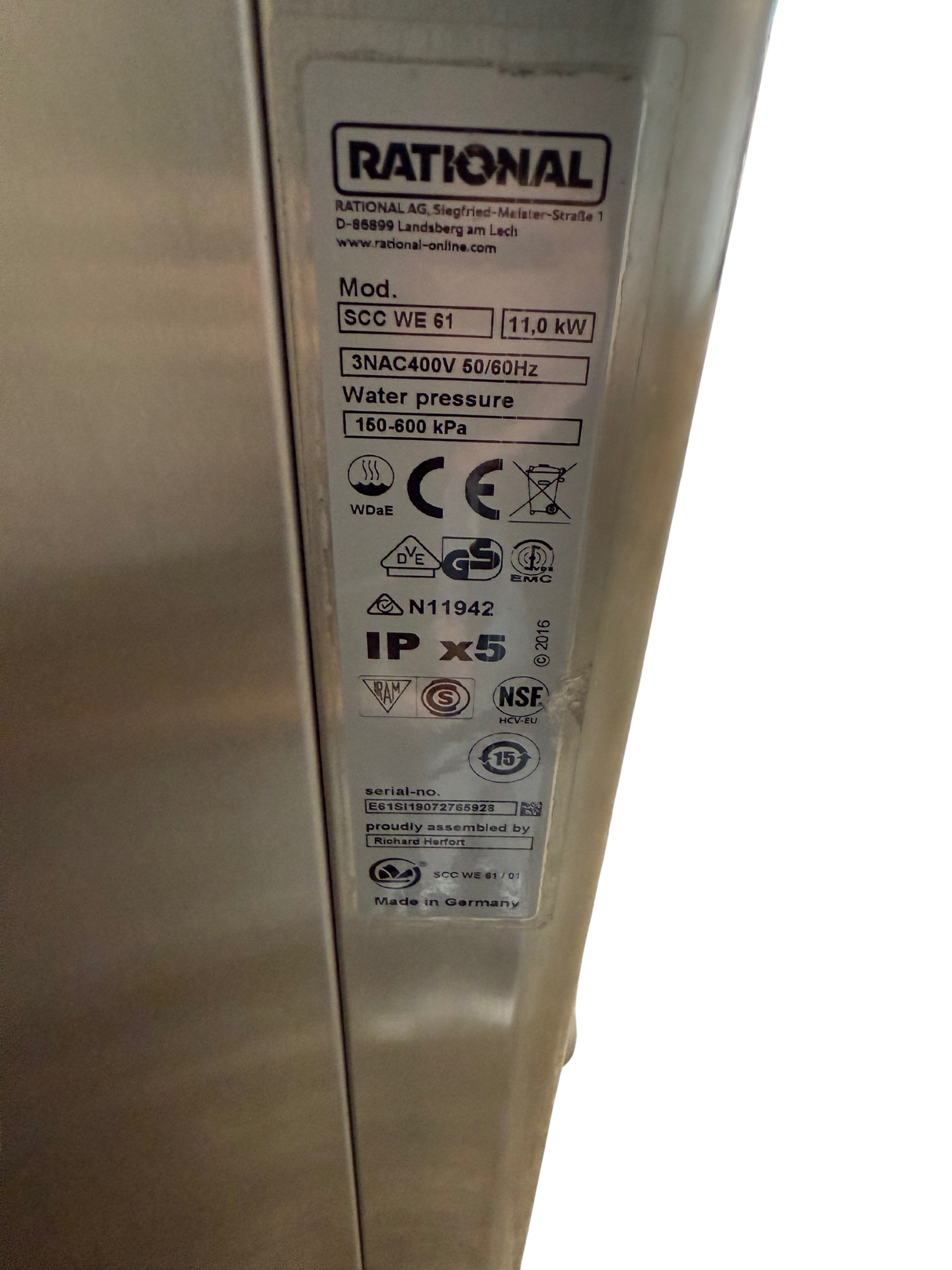 Rational SCC WE 2 X 6 Grid Electric 3 Phase Stacked Ovens