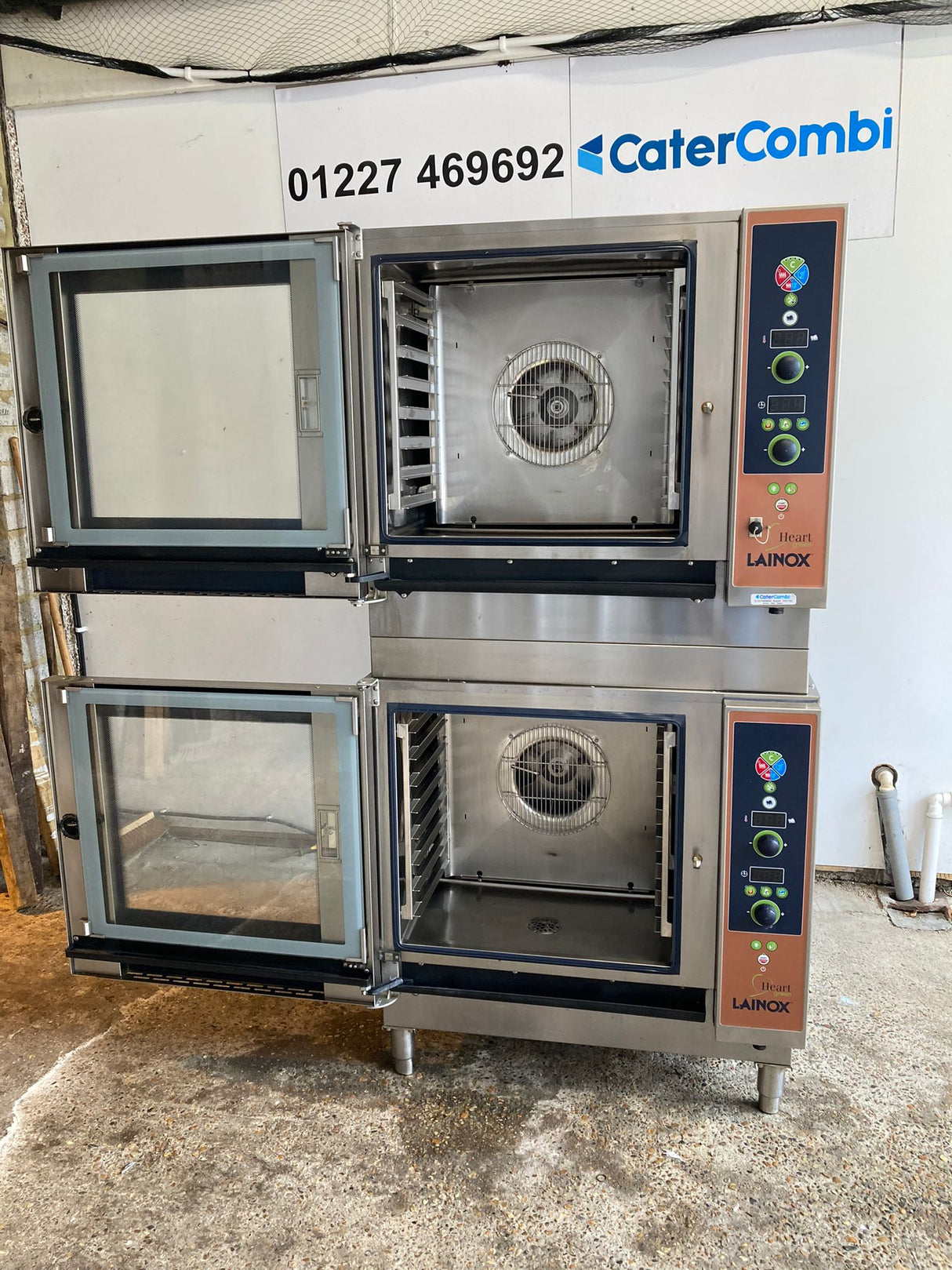 Lainox Heart Green 2 x 8 Grid Stacked Ovens LPG