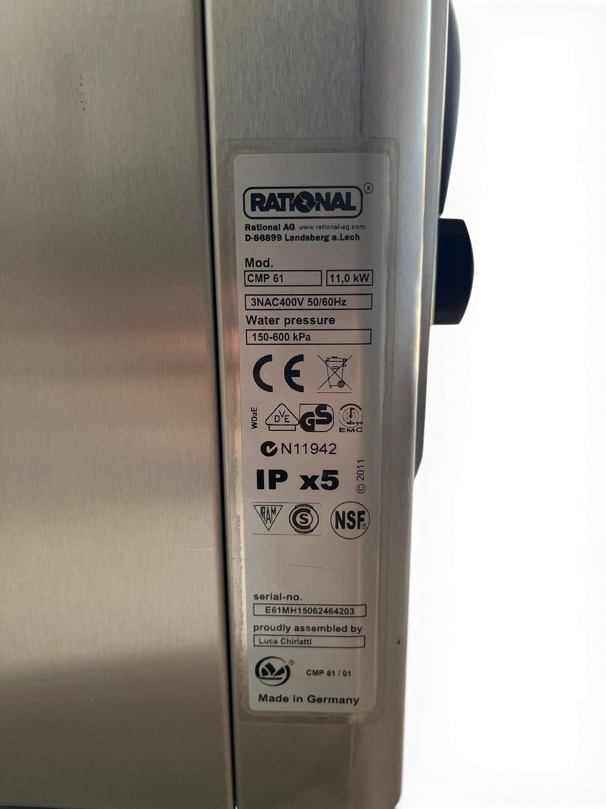 Rational CombiMaster® Plus (CMP) 6 x 1/1 GN, Electric
