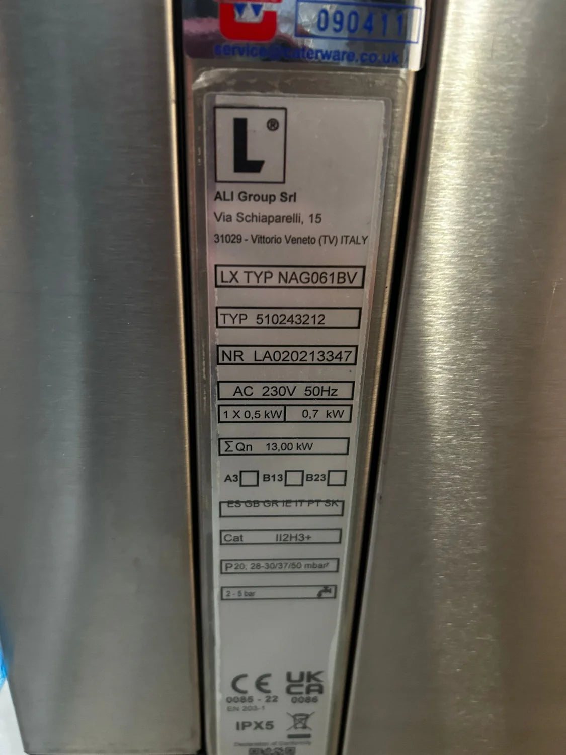 B-Grade - Lainox Naboo 6 Grid Combi Oven - Gas